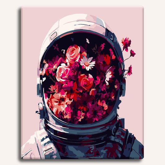 Floral Astronaut - Paint By Numbers Kit