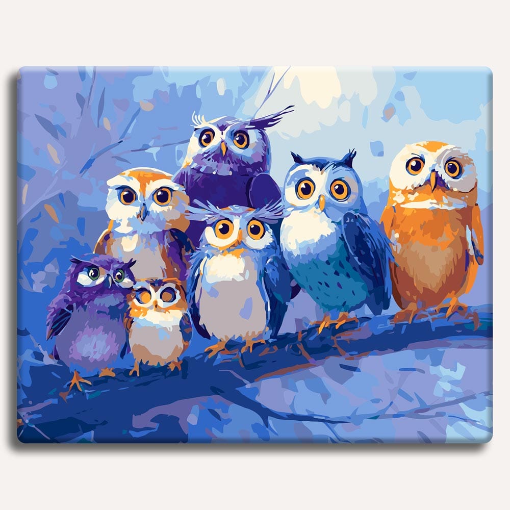 Parliament of Owls - Paint By Numbers Kit