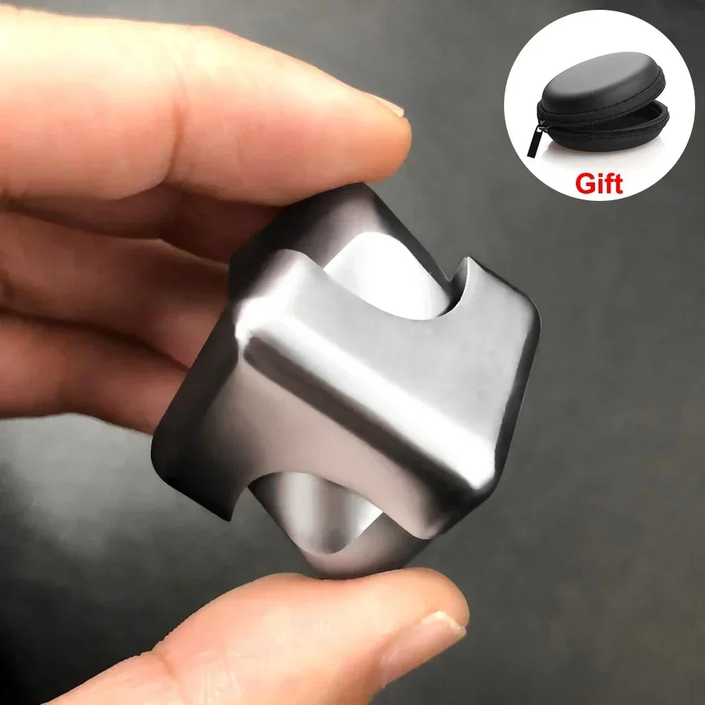 Alloy Cube Spinner Gyroscope Anti Stress Fidget Toy