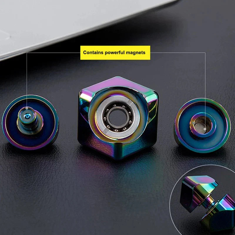 Alloy Cube Spinner Gyroscope Anti Stress Fidget Toy