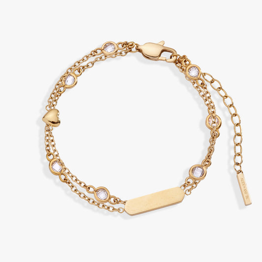 Heart Chain Double Strand Bracelet